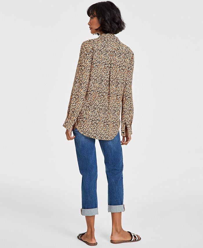 Collared Printed Shirt - Mystic Roses
