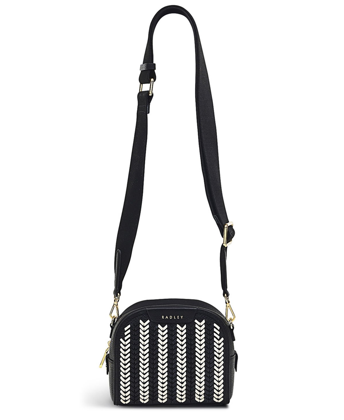 Arden Crescent Craft Small Zip Around Crossbody - Black