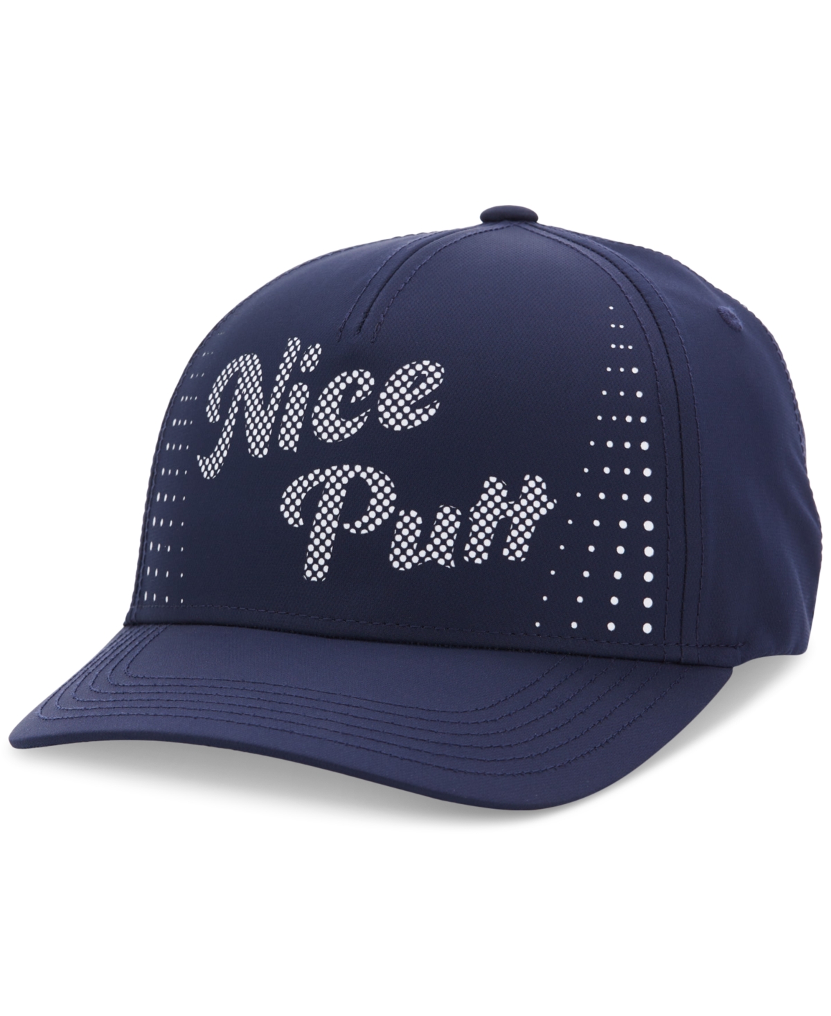 Men's Nice Putt Perforated Golf Cap - Peacoat