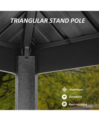 Aluminum BBQ Gazebo with Shelves Serving Tables