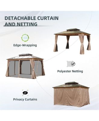 10'X12' Hardtop Gazebo for Outdoor Garden & Patio