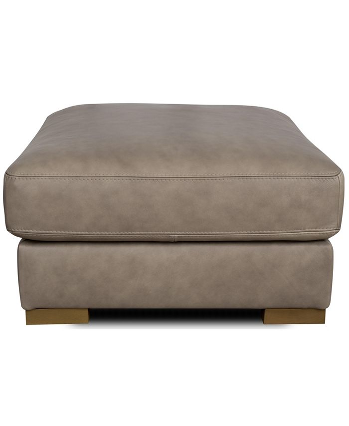 Matera Ottoman Daino Leather Treacle