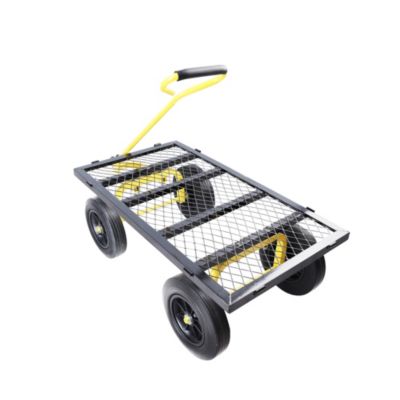Solid Wheels Garden Cart for Easy Firewood Transport