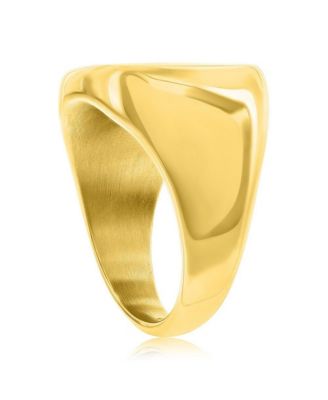 Stainless Steel Brushed Square Ring