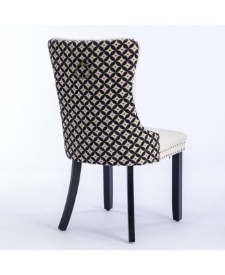 Contemporary Velvet Dining Chairs, Set of 2