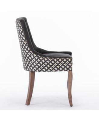 Mid-Century Modern Dining Chair with Intricate Slot Seam Backrest and Solid Wood Frame