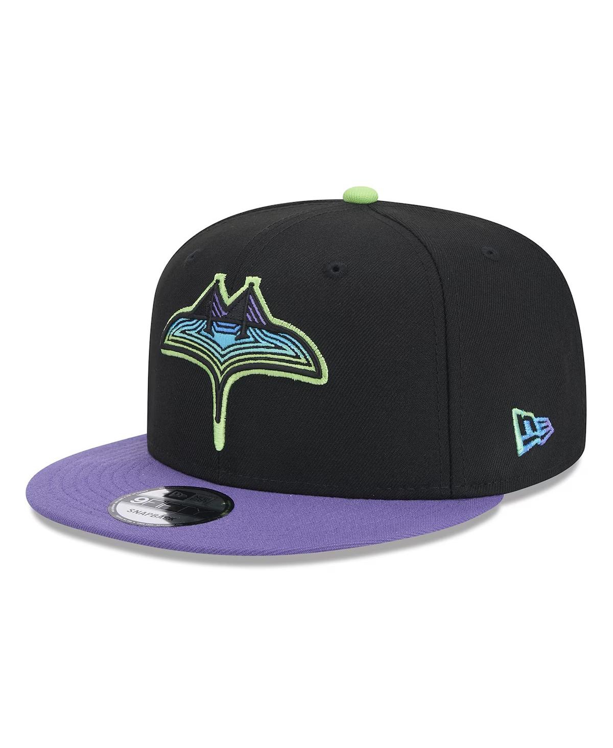 New Era Men's Black Tampa Bay Rays 2024 City Connect 9fifty Snapback Hat In Black