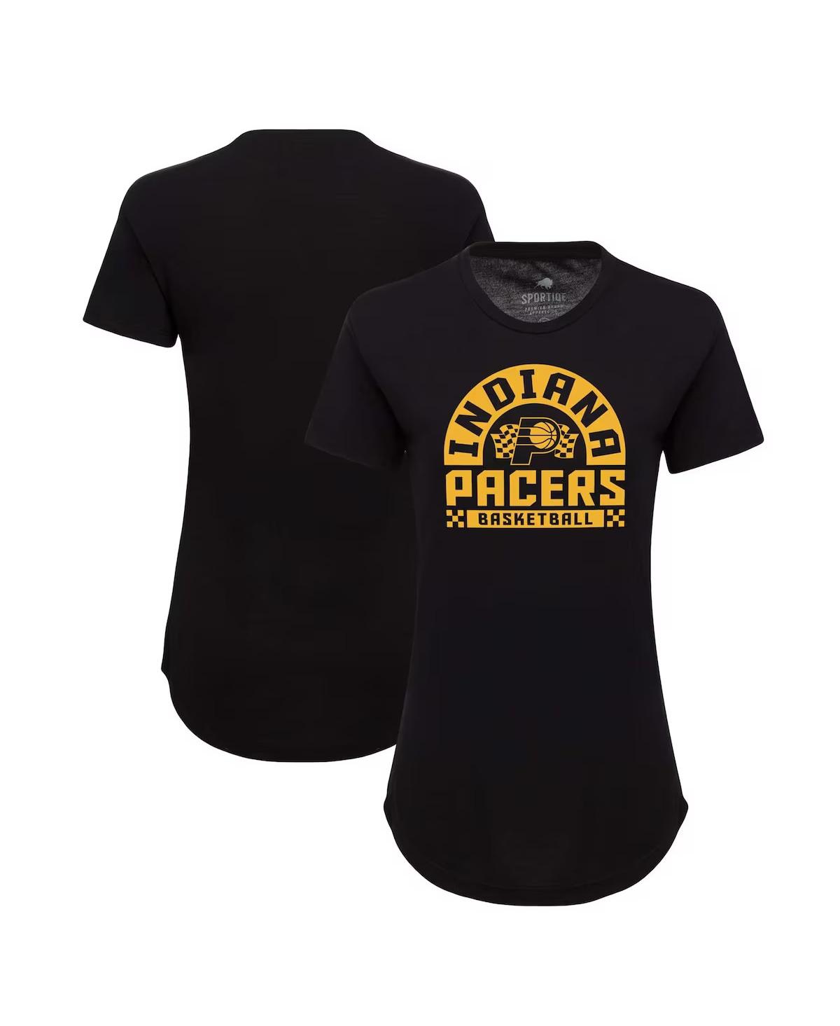 Women's Black Indiana Pacers Phoebe Super Soft Tri-Blend T-Shirt - Black