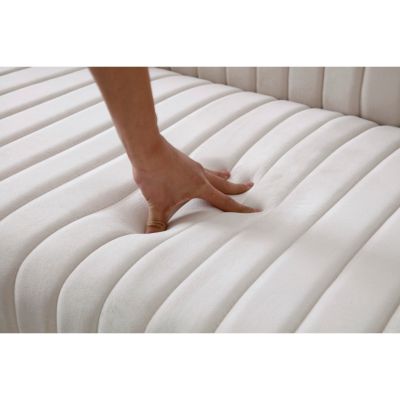 Streamdale Modern Beige Velvet Sectional Sofa with Pillows