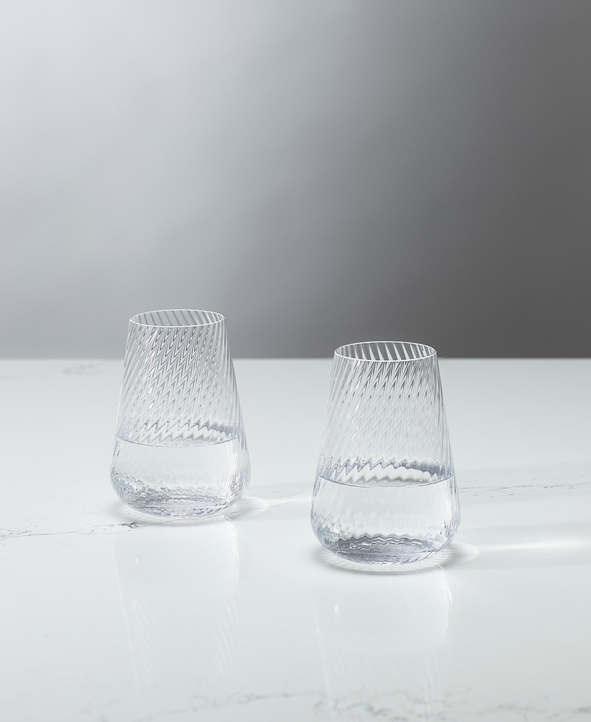 Vera Wang Wedgwood Swirl Highball Glass, Set Of 2 In Clear