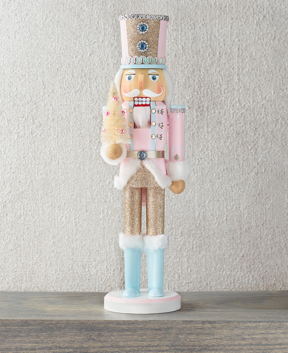 Holiday Lane White & Brown Silver Tree Nutcracker, Created for Macy's