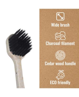 Wide Brush Head Charcoal Toothbrush