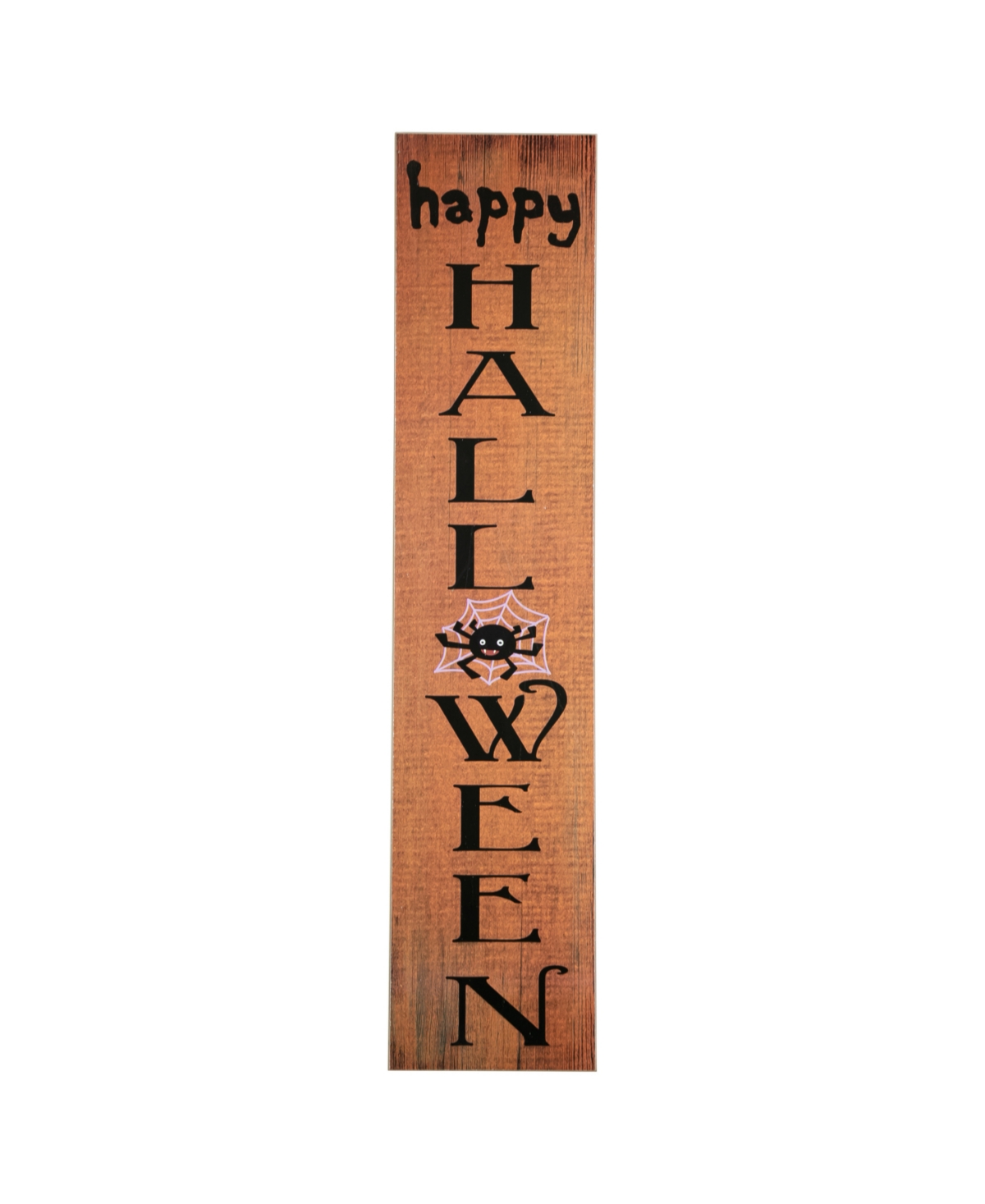 36" Orange Happy Halloween with Spider Wooden Porch Board Sign Decoration - Orange