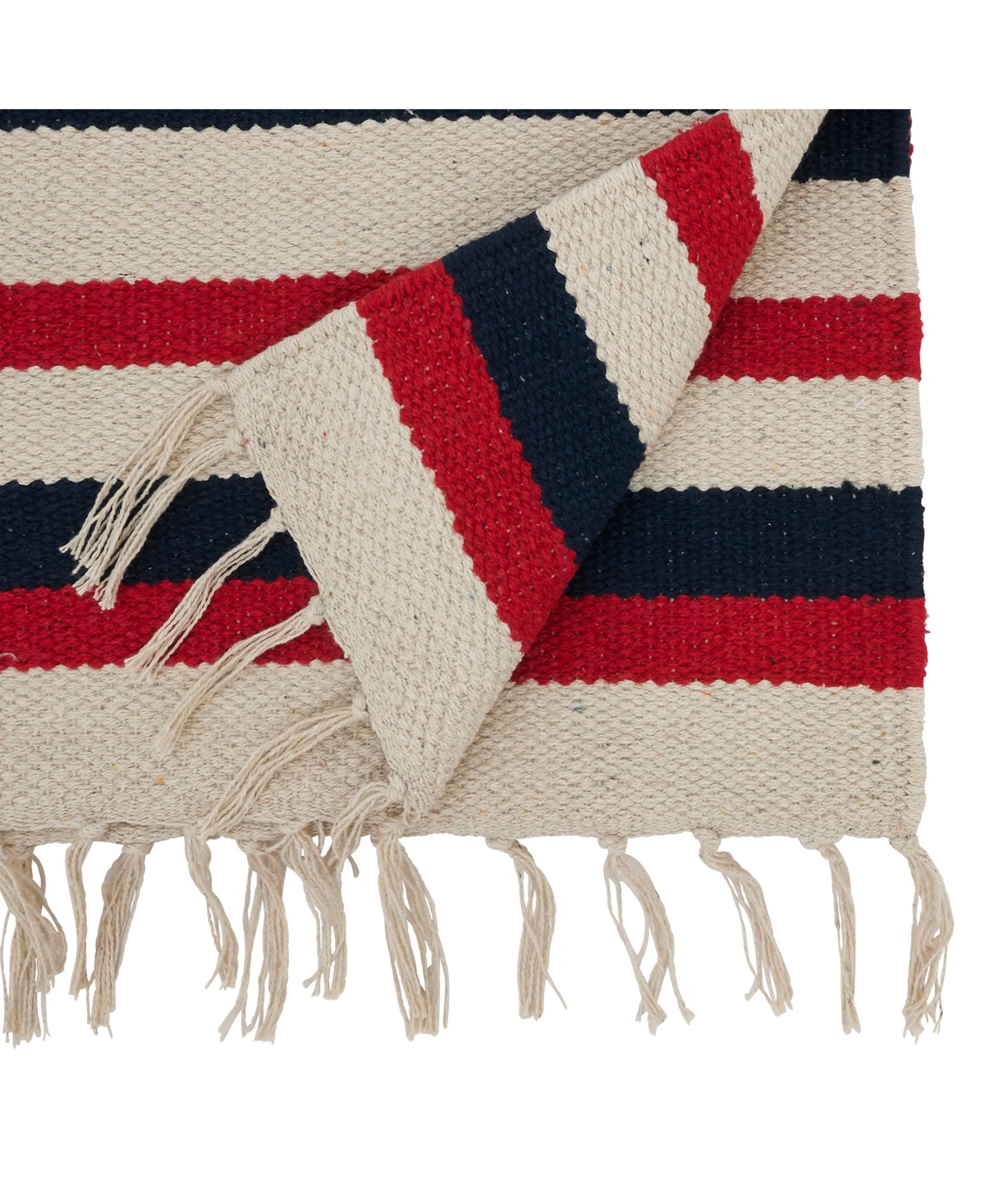 Saro Lifestyle American Dream Stripe Table Runner, 16"x72" In Multi