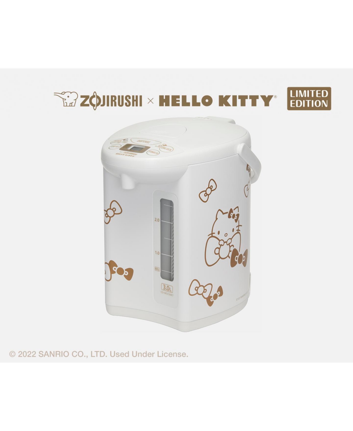 Zojirushi Cd-wcc30ktwa Micom Water Boiler & Warmer, Hello Kitty Collection,white,3.0-liter In No Color