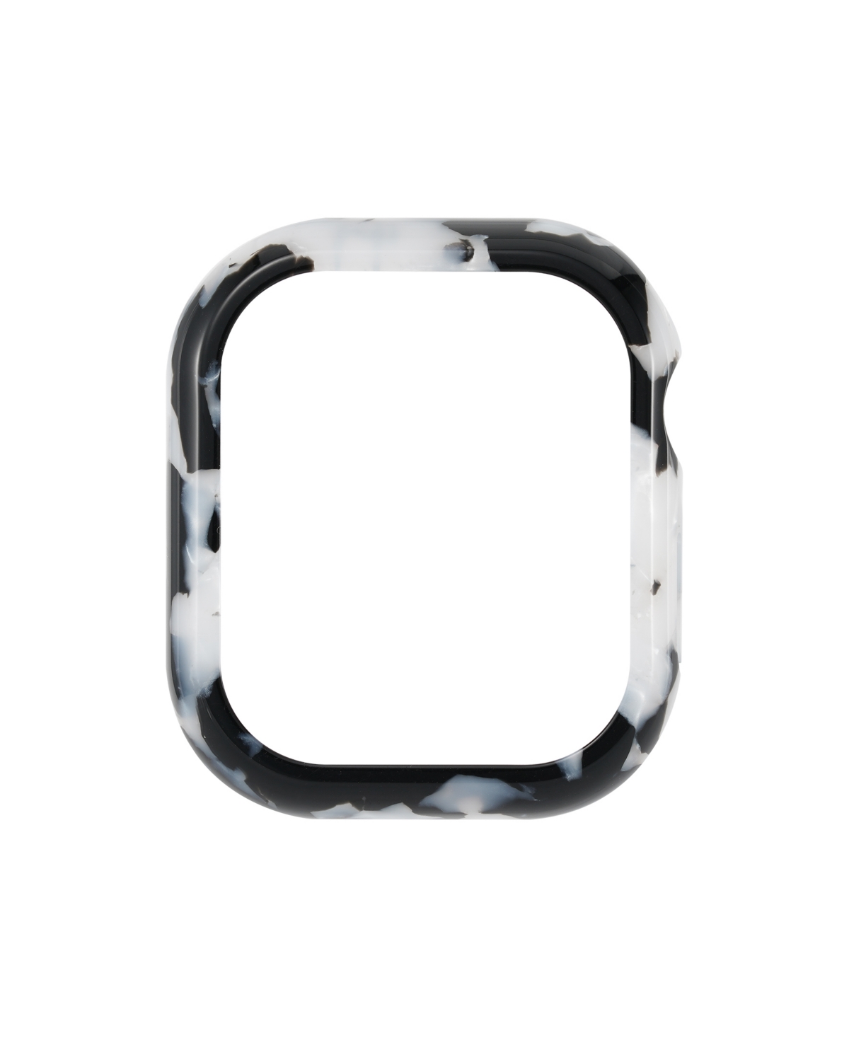 Shop Anne Klein Women's Black And White Acetate Protective Case Designed For 44mm Apple Watch