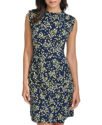 Women's Floral-Print Round-Neck Dress
