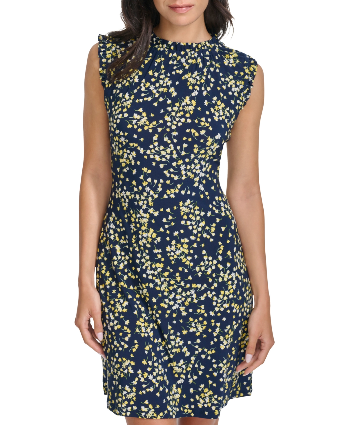 Tommy Hilfiger Women's Floral-Print Round-Neck Dress
