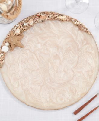 Resin Enchanted Seashell Placemat Set of 4,14"x14"