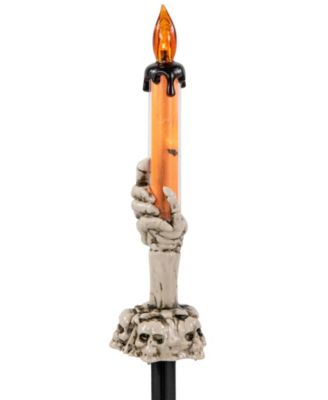 LED Lighted Skeleton Candle Halloween Decorations - 8.5" - Set of 6