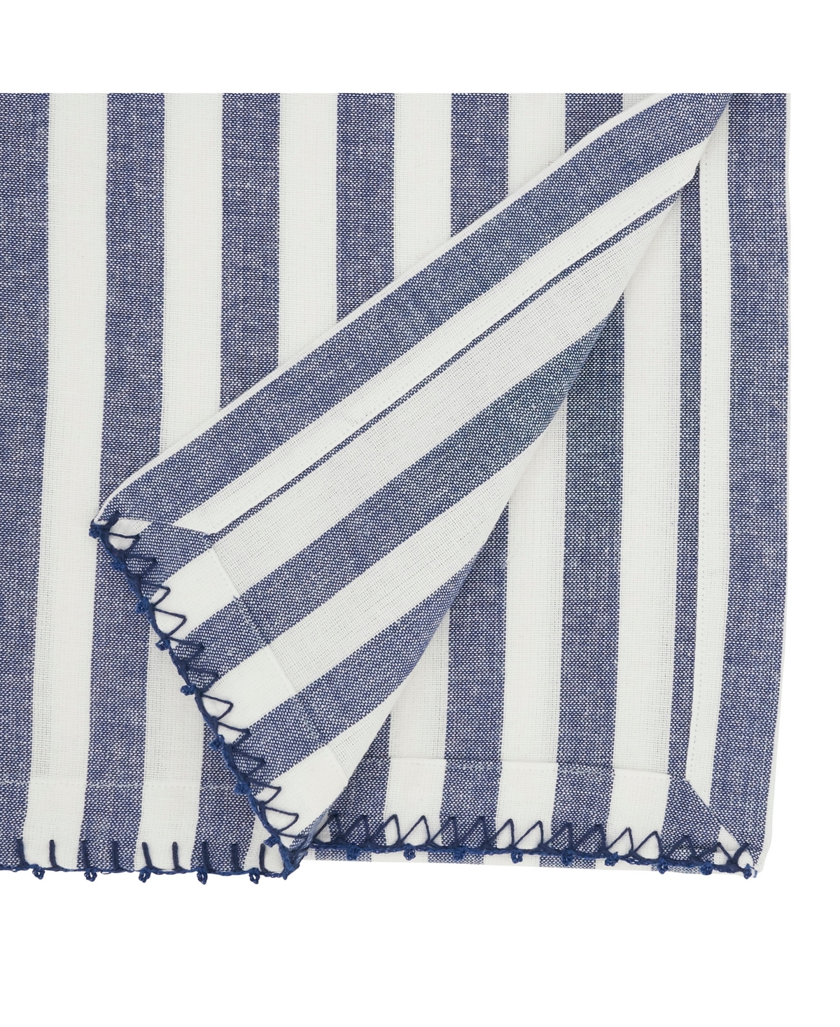 Saro Lifestyle Soothing Stripes Table Runner, 16"x72" In Blue