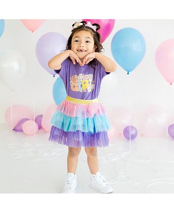 Girls Sky Blue Floral Bow Patch T-Shirt by Sweet Wink main image 0