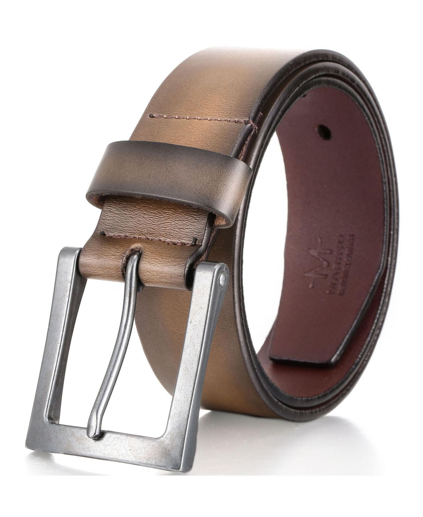 Мужской ремень Gallery Seven Mio Marino Intrepid Casual Prong Belt, цвет: Коричный — фото 1