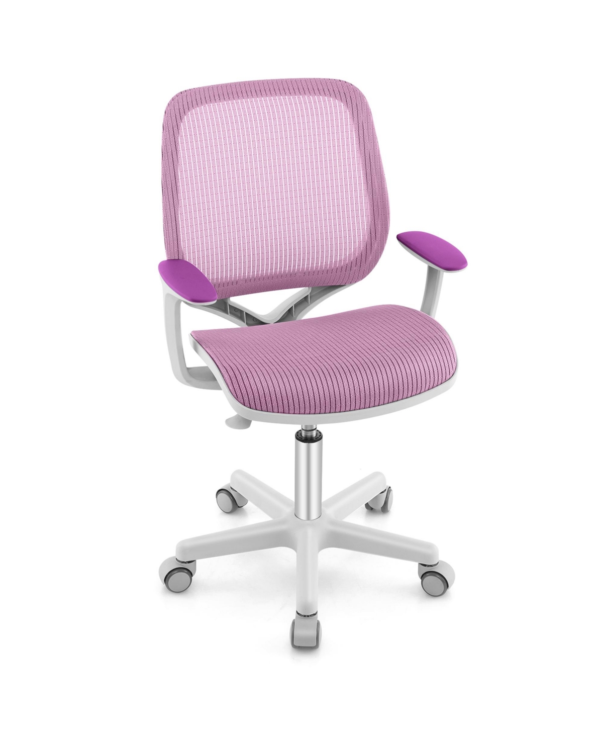 Costway Kids Desk Chair Swivel Mesh Children Computer Chair with Adjustable Height - Purple