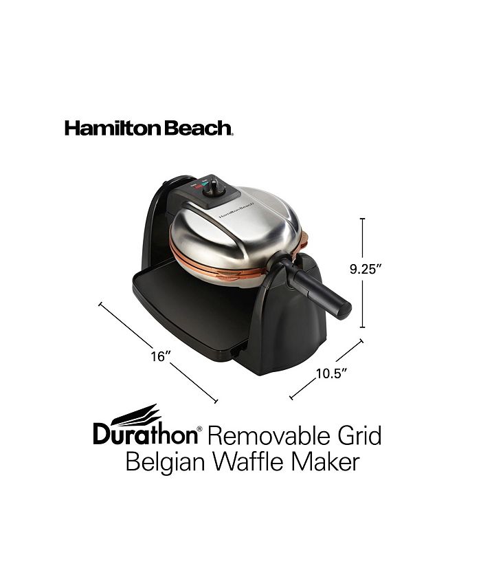 Hamilton Beach Durathon RemovableGrid Belgian Waffle Maker Macy's