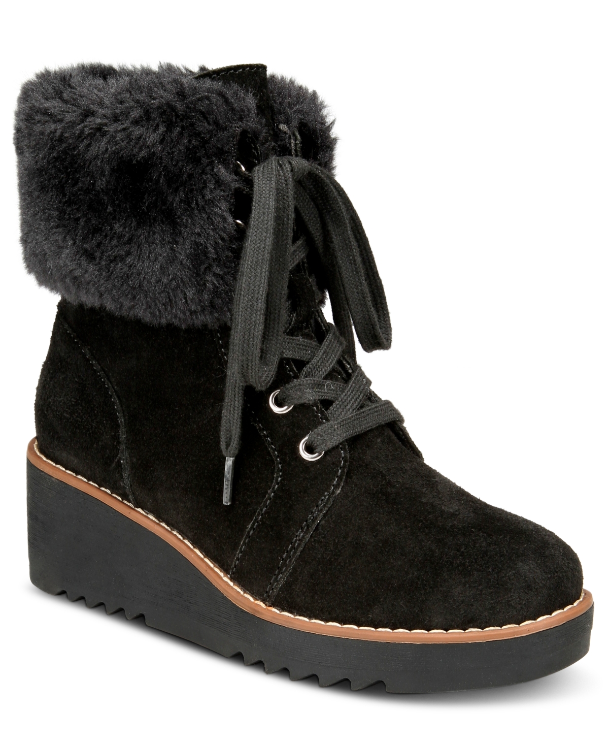 STYLE & CO WOMEN'S IGGYY LACE-UP WEDGE BOOTS, CREATED FOR MACY'S 