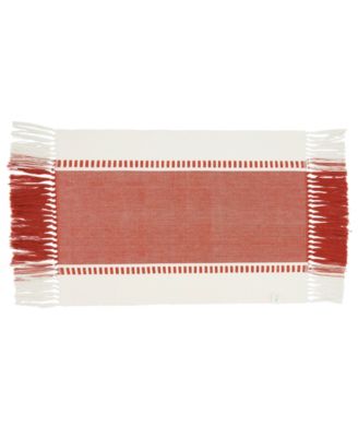 Tassel Trimmed Stripe Placemat Set of 4, 14"x20"