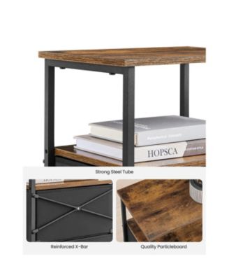 Modern Nightstand with 2 Fabric Drawers and Compact Design for Bedroom