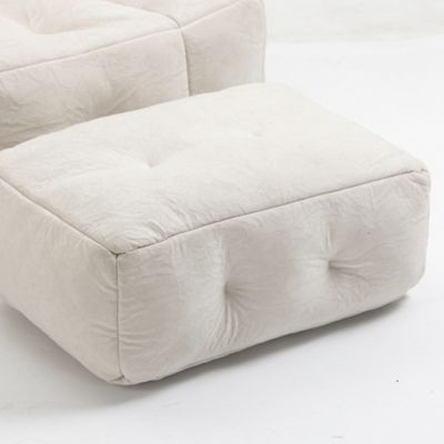 Bean Bag and Ottoman Set for Adults and Kids