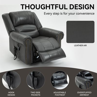  Dual Motor Power Lift Recliner Chair with Heat Massage