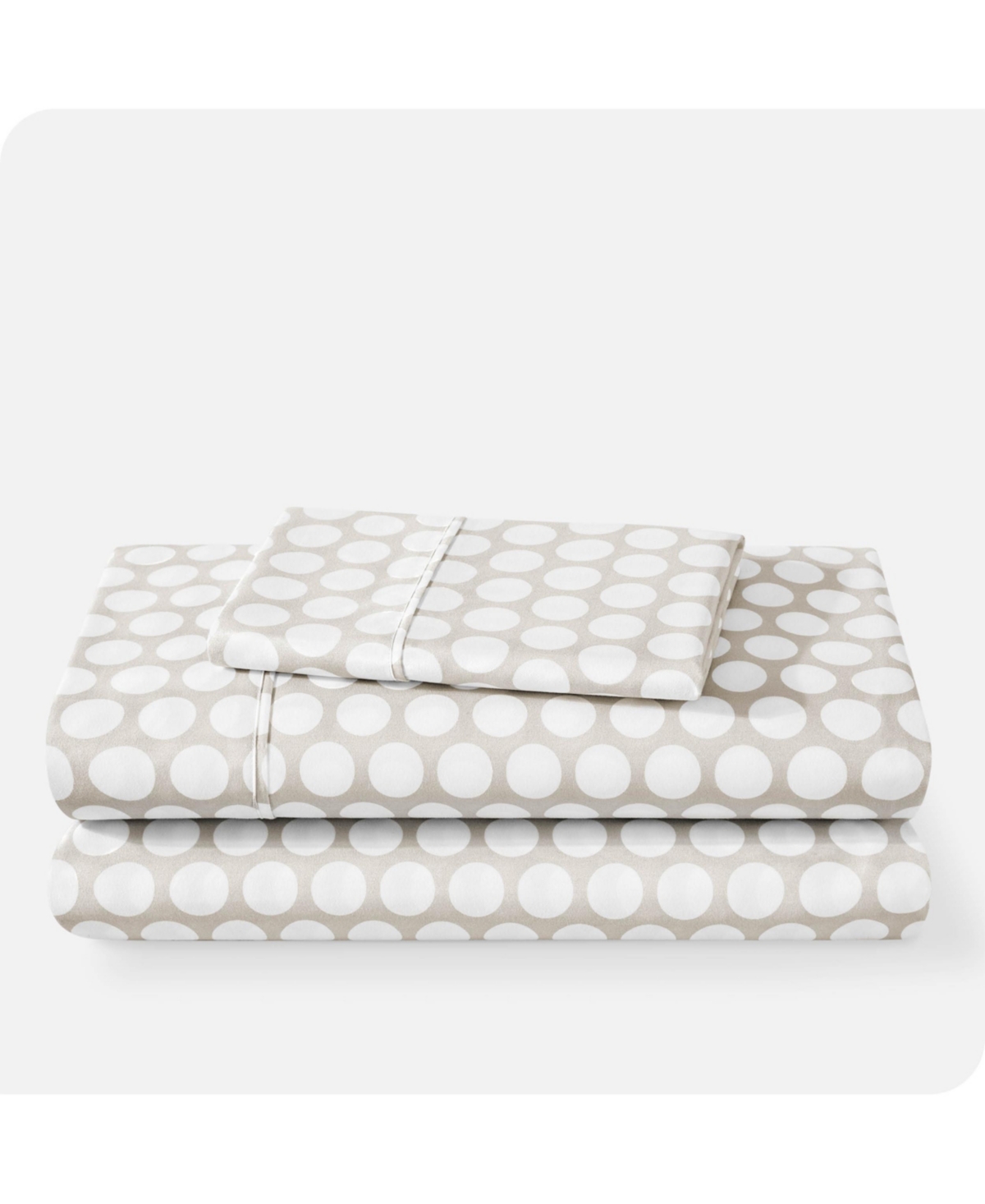 Bare Home Ultra-Soft Double Brushed Print Sheet Set - Pennytile - stone/white