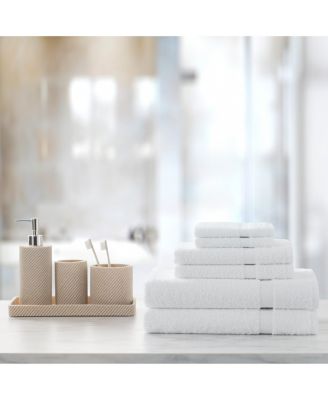 Admiral Hand Towels (12 Pack), 16x27 in., Cotton Poly Blend, White