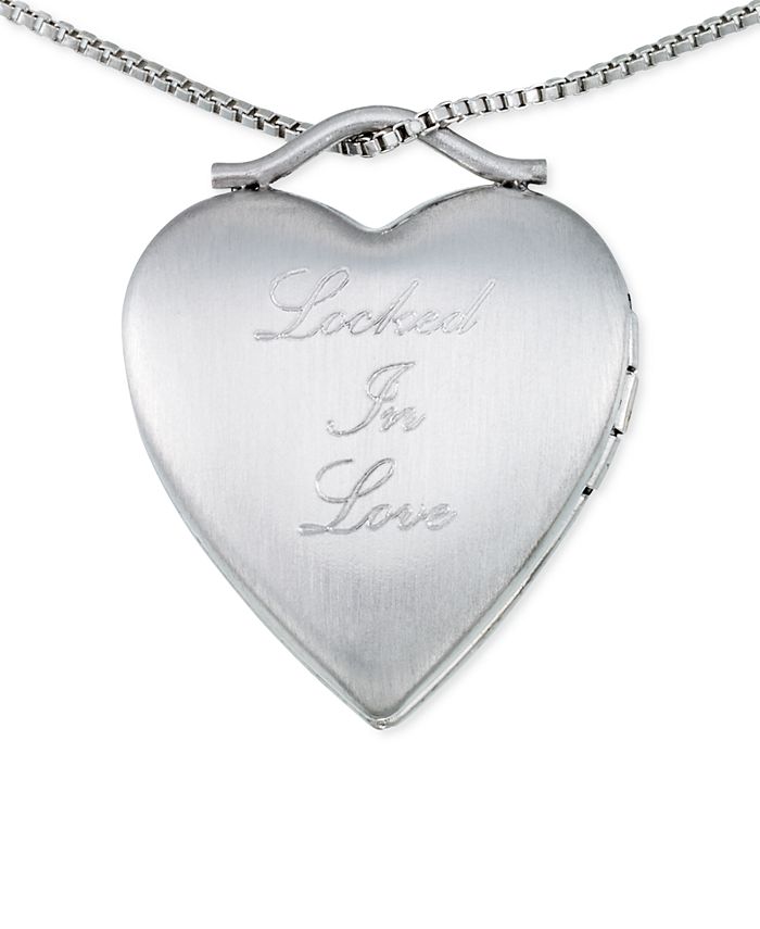 Macy's Heart Locket Necklace in Sterling Silver Macy's