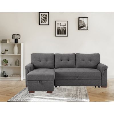 Streamdale Reversible Sleeper Sectional Sofa with Storage Chaise