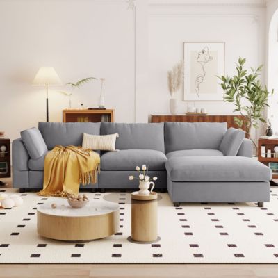 Convertible Sectional Sofa with Chaise