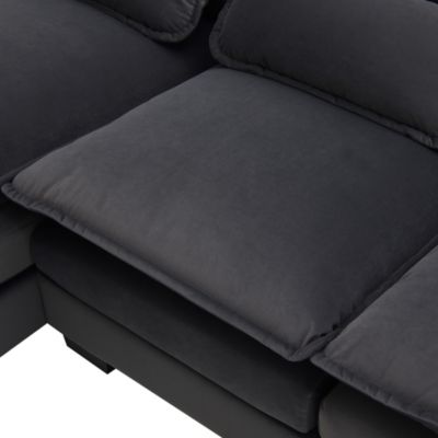 Modern U-Shaped Sectional Sofa with Sleeper and Chaise