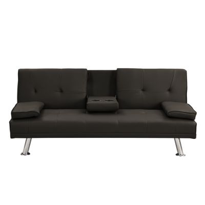 Modern Sofa Bed with Wood Frame and Stainless Legs