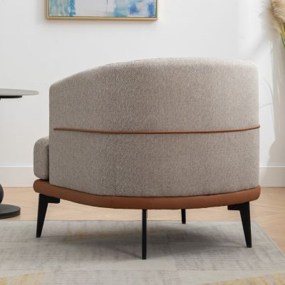 Streamdale Modern Two-Tone Upholstered Barrel Chair