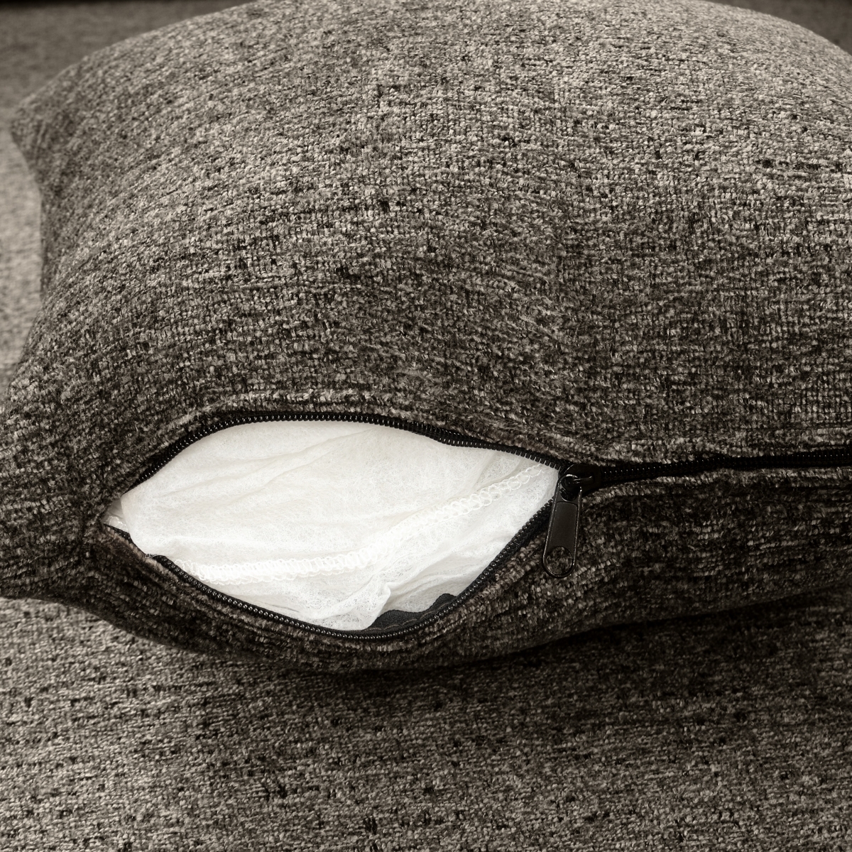 Simplie Fun Knox Charcoal Sectional Sofa Bed with Storage Chaise