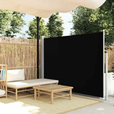 Retractable Side Awning 63"x196.9" Black