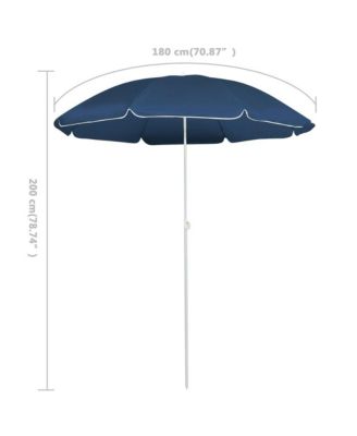 Outdoor Parasol with Steel Pole Blue 70.9"