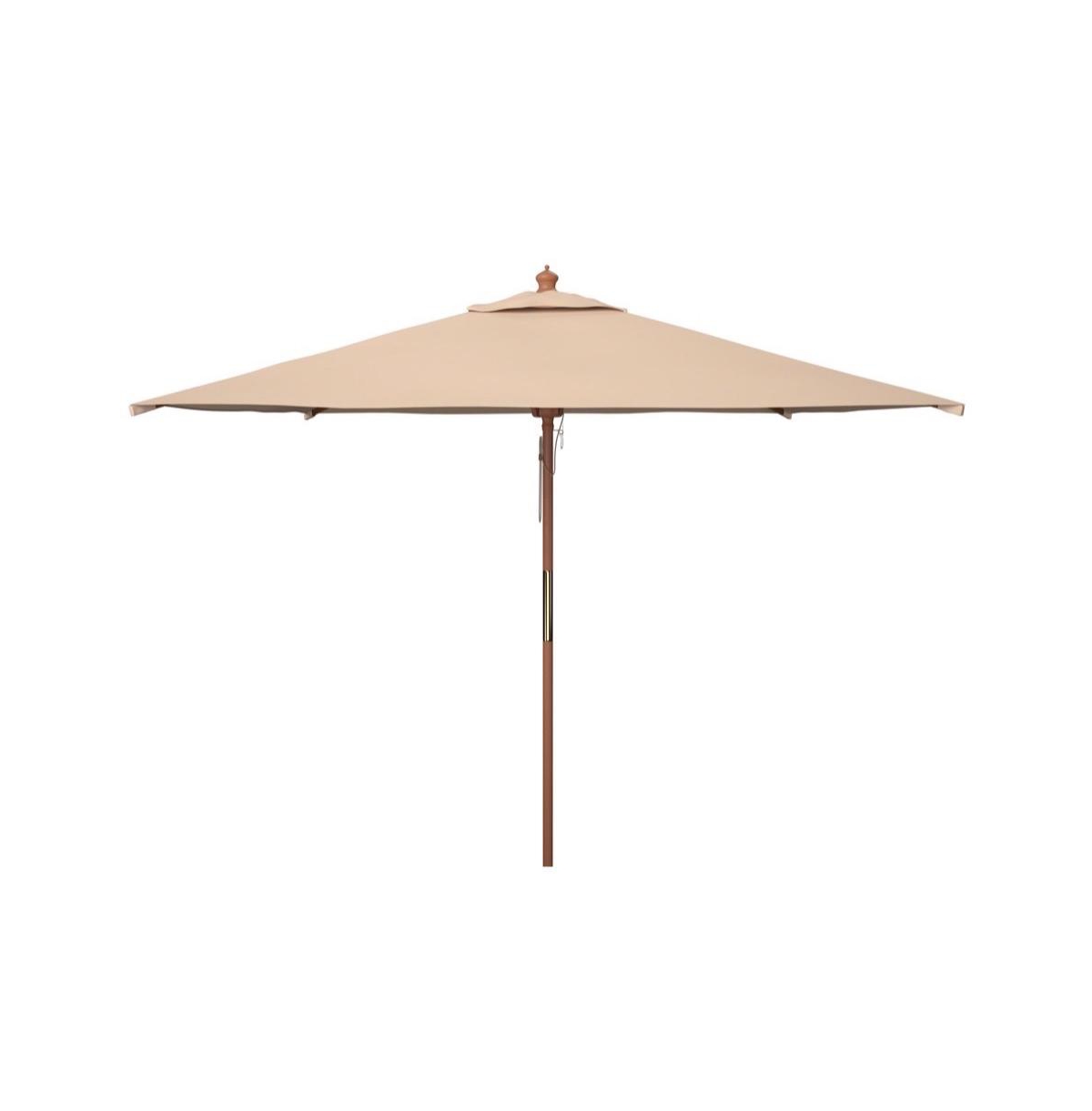 Velop 7.5 Ft Square Wooden Pulley Market Umbrella - Red