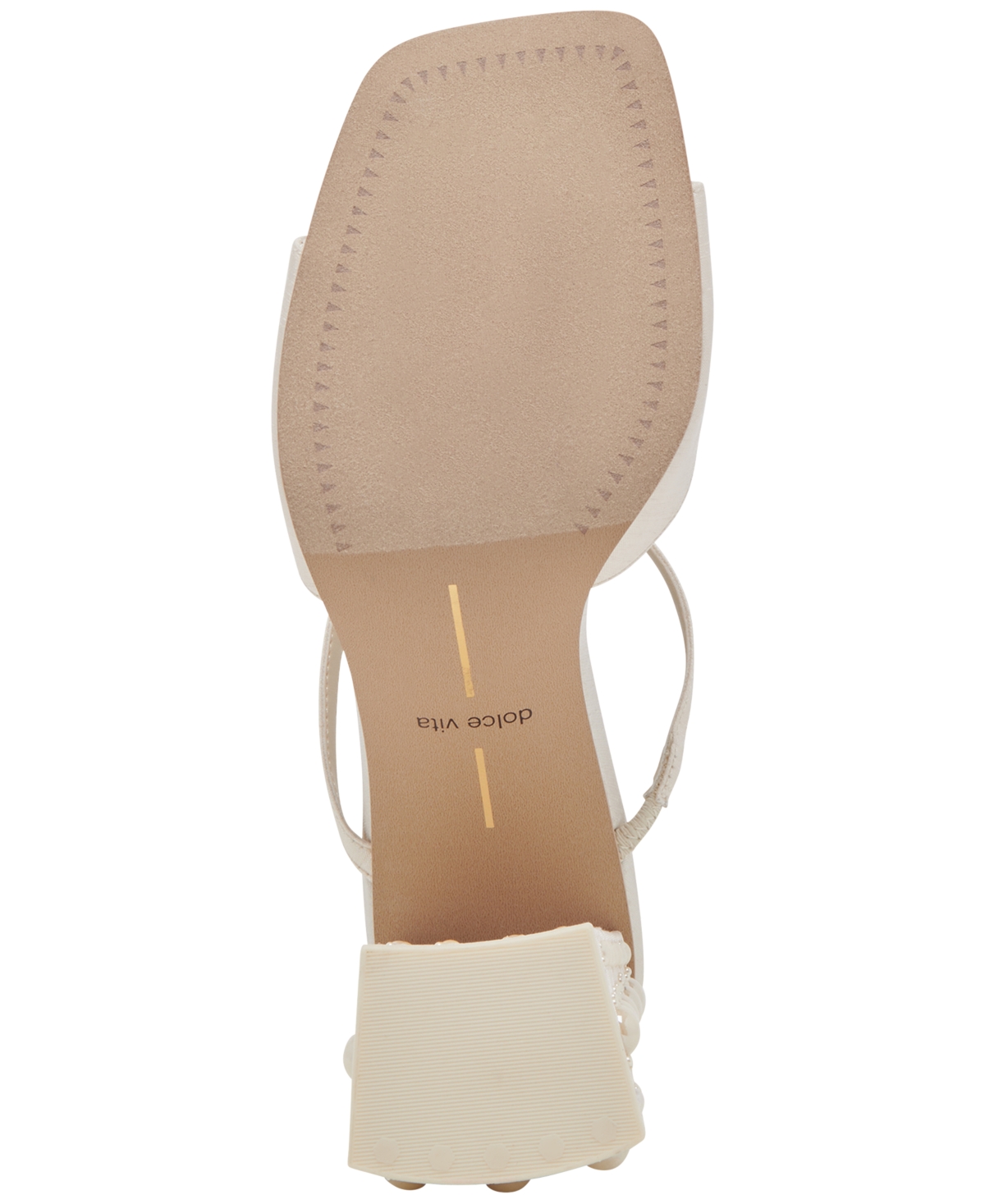 Dolce Vita Jemmy Imitation Pearl Slide Sandal In Vanilla Silk