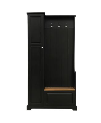 Simplie Fun Multifunctional Hall Tree With Bench and Cabinet