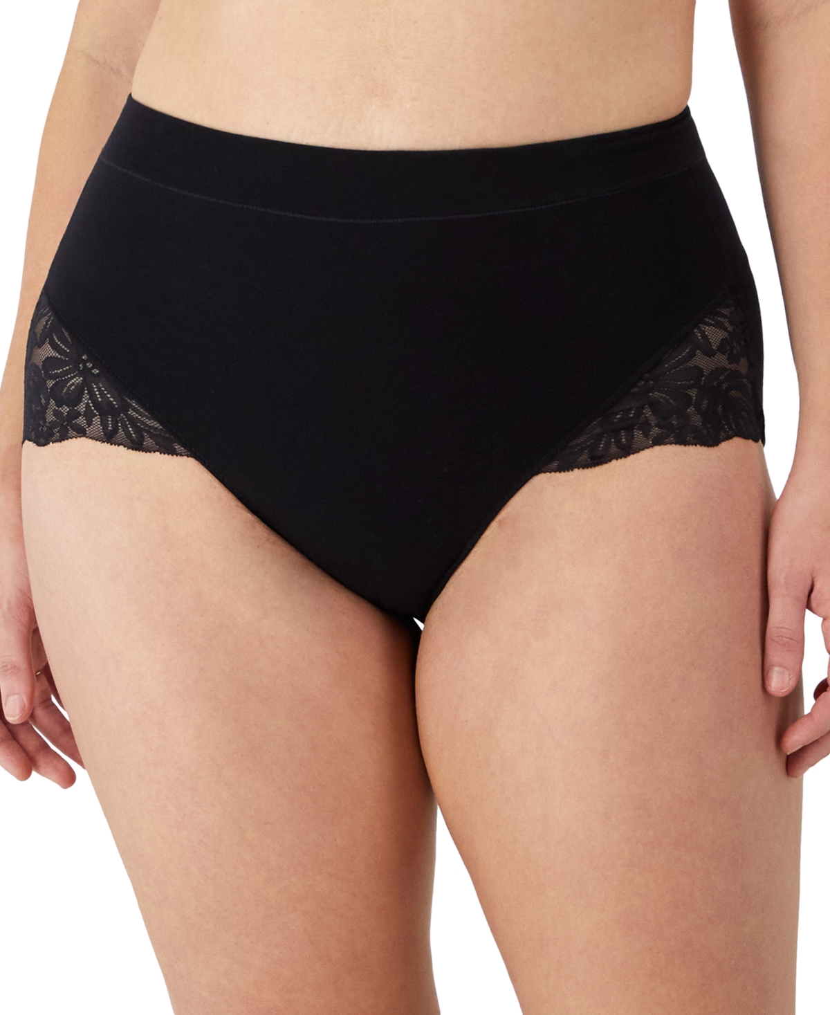 Women's Breathe 2-Pack Shaping Brief Underwear DFS116 - Black Lace