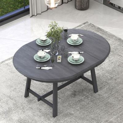Wood Dining Table Round Extendable Dining Table For Dining Room